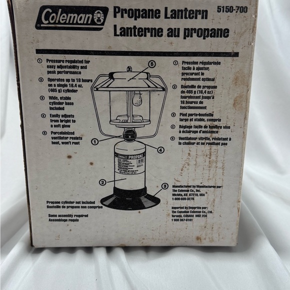 BRAND NEW COLEMAN PROPANE LANTERN. ONE MANTEL LANTERN. NEW OLD STOCK. LAST ONE. - Picture 3 of 5